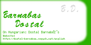 barnabas dostal business card